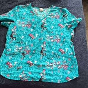 Dr. Seuss The Cat in the Hat Scrub Top